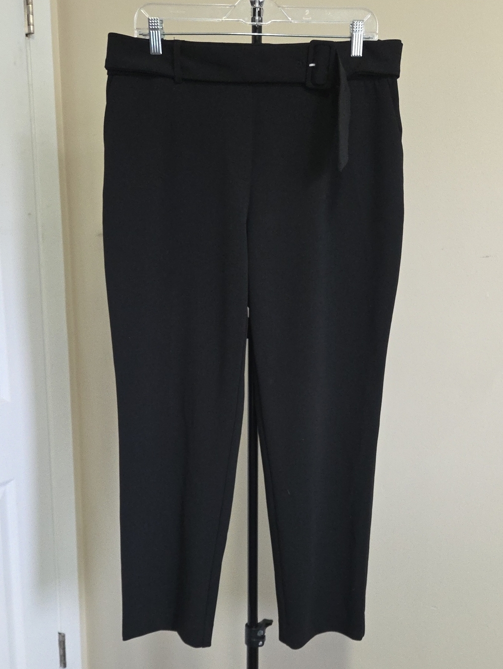 Rachel Zoe Black Tailored Trousers with Self-Fabric Belt